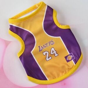 Pet Jersey‎ - Purple Yellow Lakers No. 24- NIP